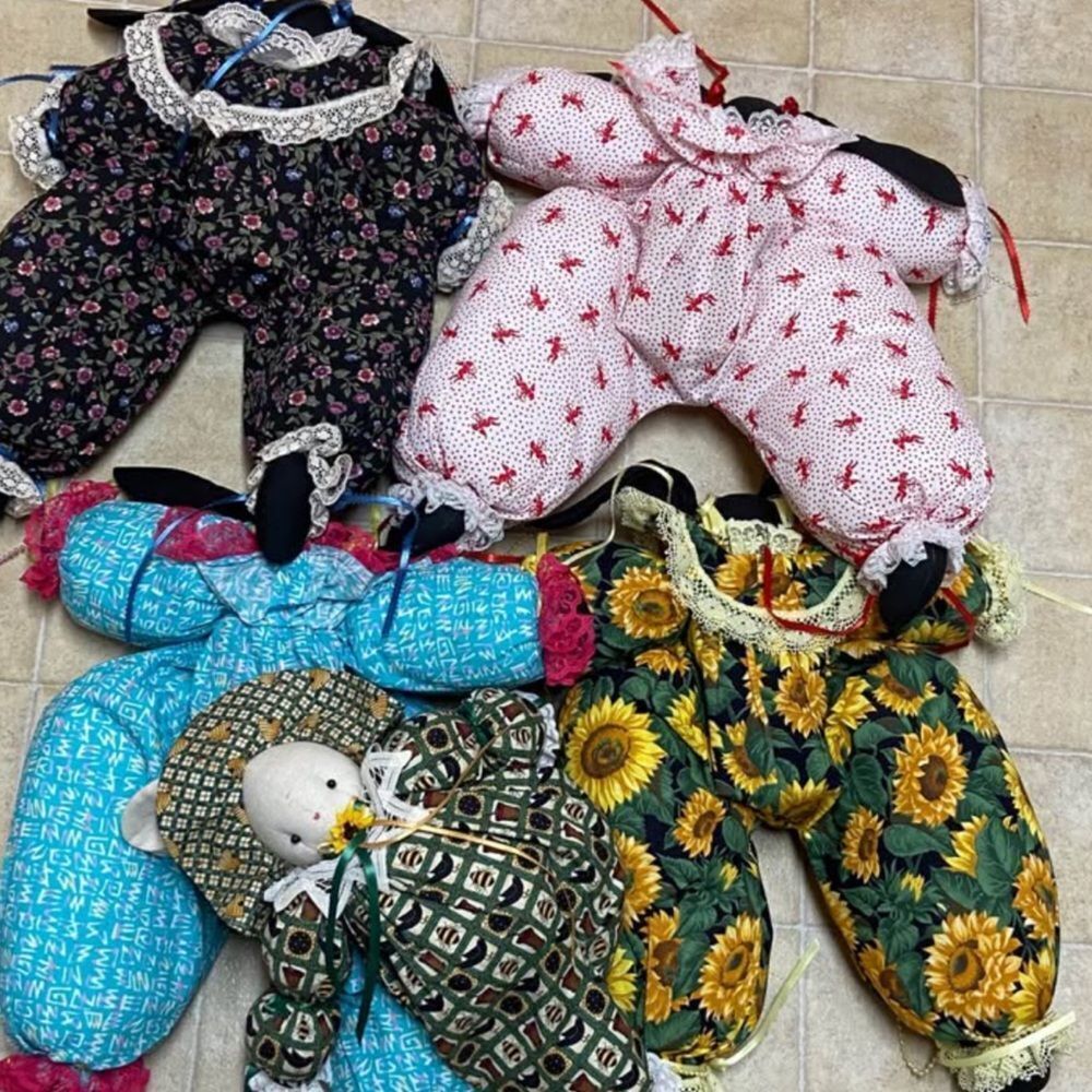 Vibrant Cloth Doll Collection Handcrafted Easter Home Decor